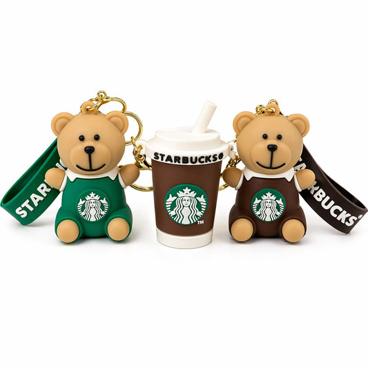 Set 12 brelocuri tematică cafea, 6 cm, din silicon, diverse modele
