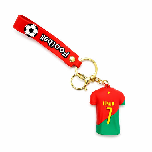 Set 12 brelocuri tricouri fotbal, 6 cm, din silicon, modele diferite