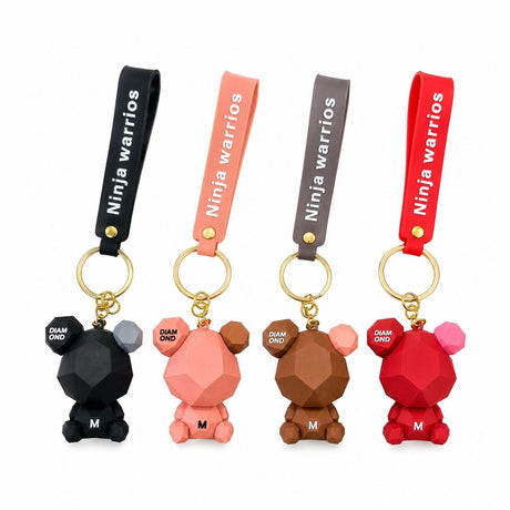 Set 12 Brelocuri Ursuleț 5,5 cm – Mix Culori, Accesorii pentru Chei și Ghiozdan