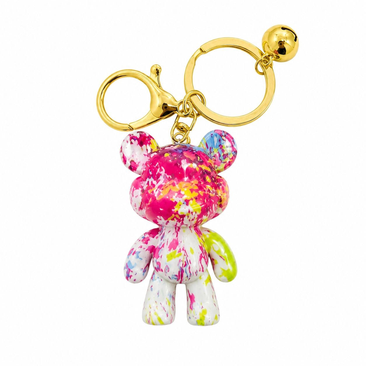 Set 12 Brelocuri Ursuleț 5,5 cm – Mix Culori Splash, Accesorii pentru Chei, Ghiozdan și Geantă