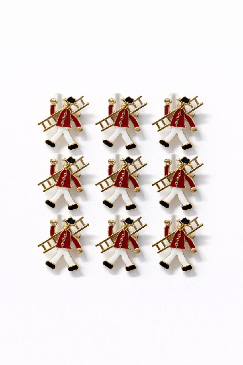 Set 12 brose martisor cosar norocos cu scara 15x9cm