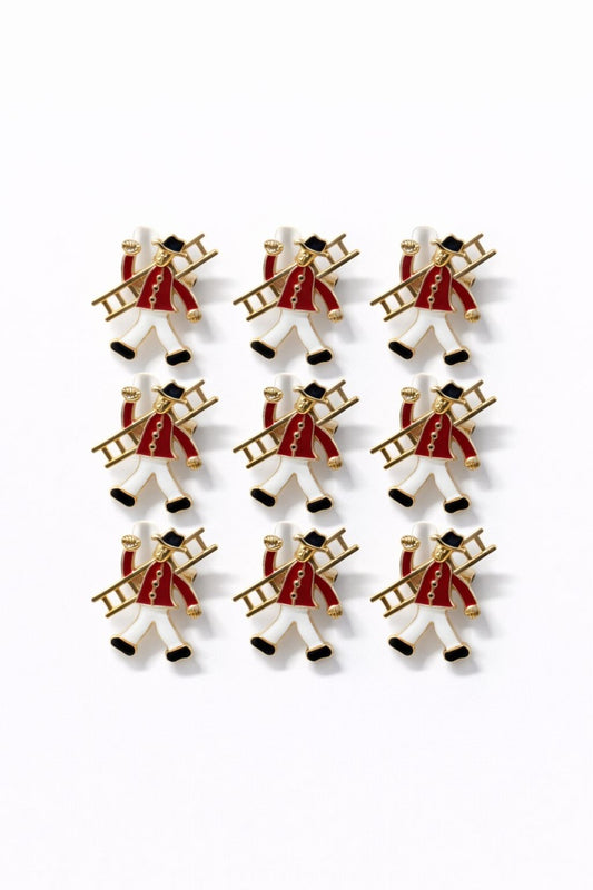 Set 12 brose martisor cosar norocos cu scara 15x9cm