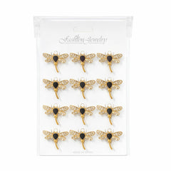 Set 12 brose Martisor pe carton prezentare, 17x10 cm, Cadou 1 Martie, Libelula delicata