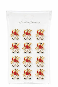 Set 12 brose Martisor pe carton prezentare, 17x10 cm, Cadou 1 Martie, Cosar cu scara