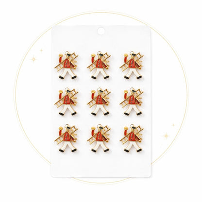 Set 12 brose Martisor pe carton prezentare, 17x10 cm, Cadou 1 Martie, Cosar cu scara