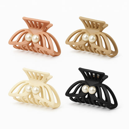 Set 12 clame par 10CM cu perle, model elegant fluture, prindere puternica