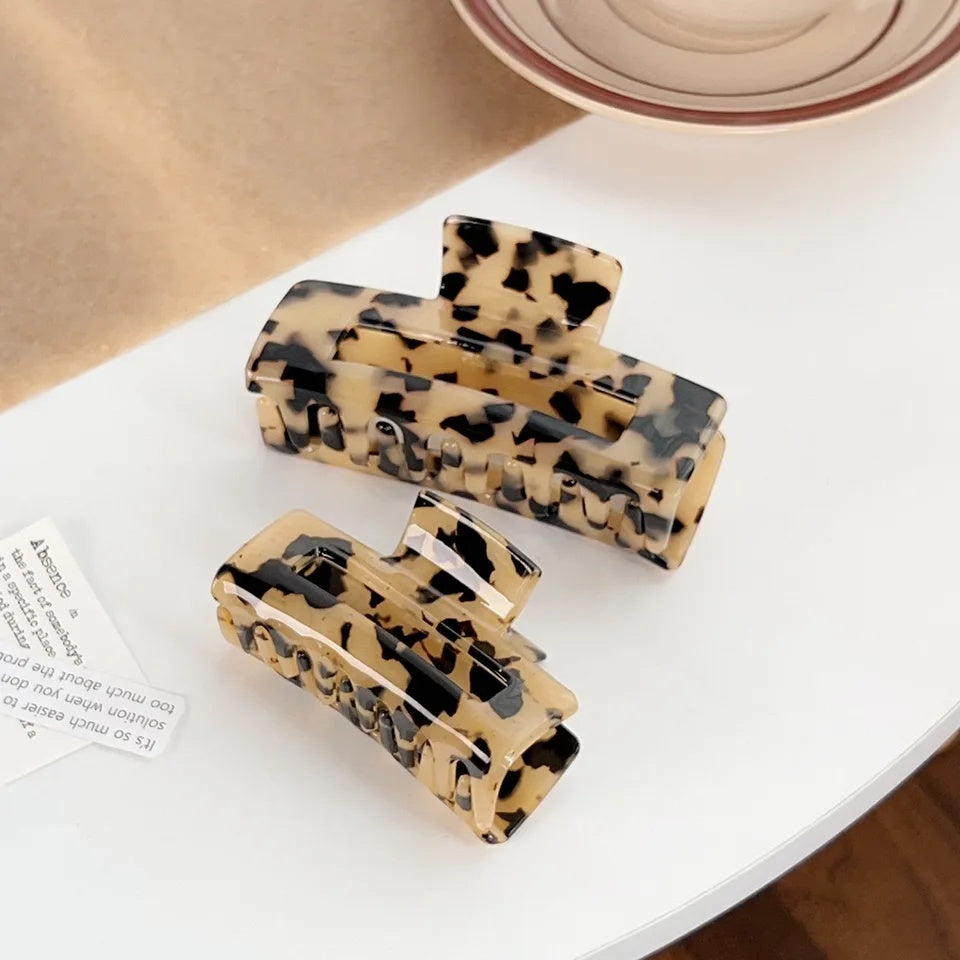 Set 12 Clame Par Acrilice Premium , Culori Diferite, Design Tortoise Marble