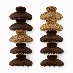 Set 12 Cleme Par 10cm Animal Print Leopard , Accesorii Rezistente si Moderne