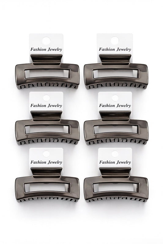 Set 12 Cleme Par 11cm Gunmetal , Accesorii Metalizate Rezistente pentru Coafuri