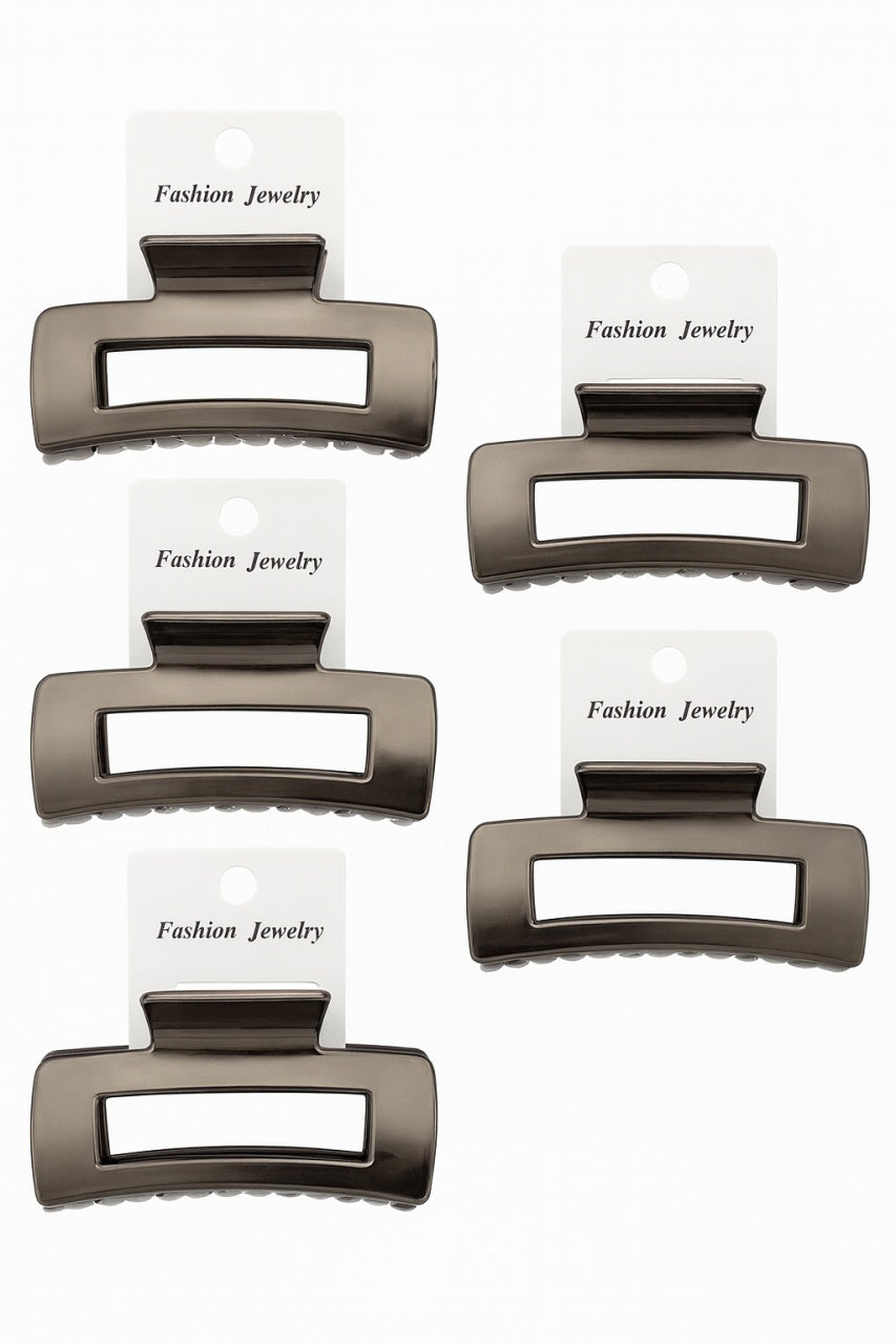 Set 12 Cleme Par 11cm Gunmetal , Accesorii Metalizate Rezistente pentru Coafuri
