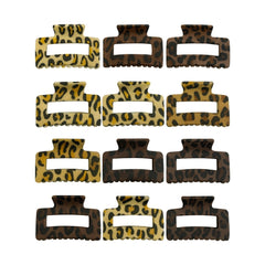 Set 12 Cleme Par 11cm Leopard , Accesorii Matte Animal Print Rezistente