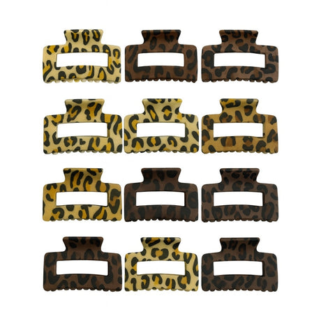 Set 12 Cleme Par 11cm Leopard , Accesorii Matte Animal Print Rezistente