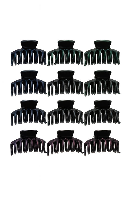 Set 12 Cleme Par 11cm Sidefate Multicolor , Accesorii Rezistente si Elegante