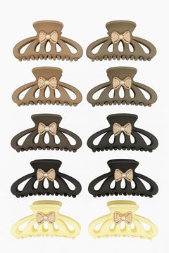 Set 12 Cleme Par 13cm cu Fundita Stralucitoare , Accesorii Elegante Matte