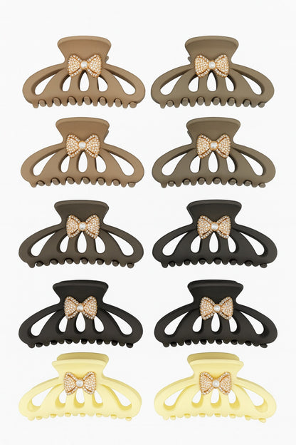Set 12 Cleme Par 13cm cu Fundita Stralucitoare , Accesorii Elegante Matte