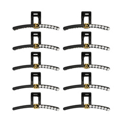 Set 12 Cleme Par 14cm cu Perle si Detalii Aurii , Accesorii Elegante Premium