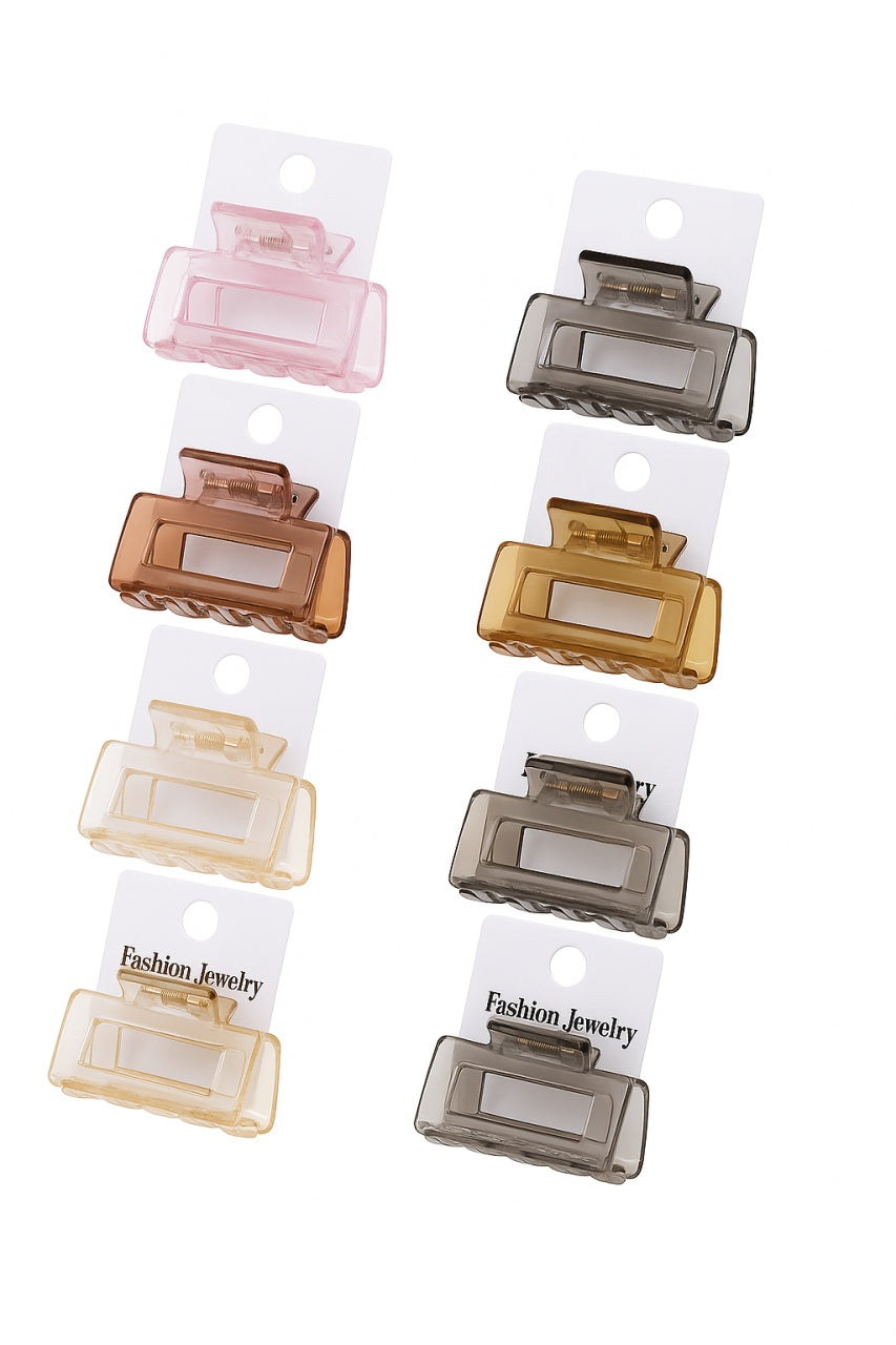 Set 12 Cleme Par 5cm Pastel Transparent , Accesorii Rezistente pentru Coafuri