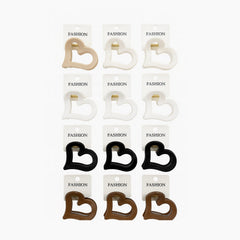 Set 12 Cleme Par 7cm Inima , Accesorii Matte Elegante pentru Coafuri