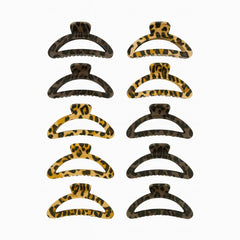 Set 12 Cleme Par 9cm Imprimeu Leopard , Accesorii Fashion Animal Print
