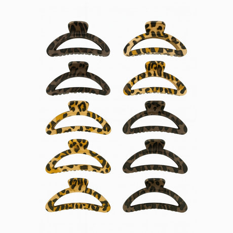 Set 12 Cleme Par 9cm Imprimeu Leopard , Accesorii Fashion Animal Print