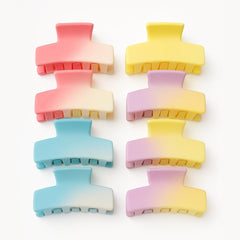 Set 12 Cleme Par 9cm Pastel Ombre , Accesorii Colorate si Rezistente pentru Coafuri