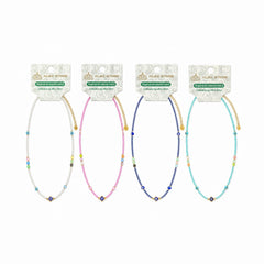 Set 12 Coliere Roxe, 40cm, Reglabile cu Margele Colorate si Elemente Decorative