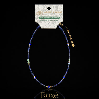 Set 12 Coliere Roxe, 40cm, Reglabile cu Margele Colorate si Elemente Decorative