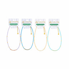 Set 12 Coliere Roxe, 40cm, Reglabile cu Margele Colorate Stralucitoare Multicolore