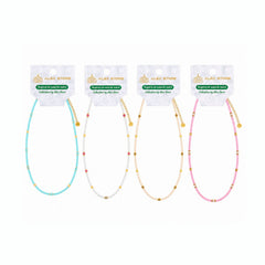 Set 12 Coliere Roxe, 40cm, Reglabile cu Margele Stralucitoare Multicolore Culoare Aleatorie