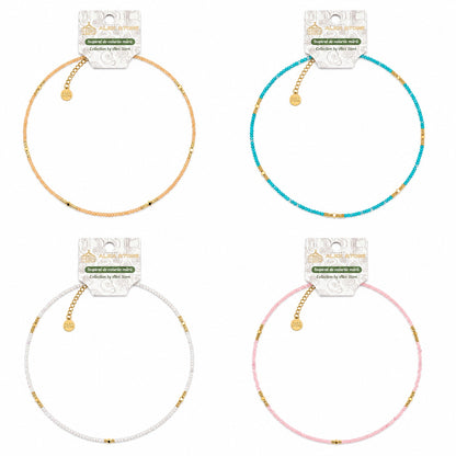 Set 12 Coliere Roxe, 40cm, Reglabile cu Margele Stralucitoare Multicolore Elegante