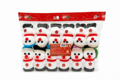 Set 12 decoratiuni Craciun om de zapada din polistiren , pachet multiplu figurine festive pentru brad si aranjamente, 15cm inaltime per bucata