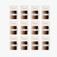 Set 12 elastice par nude si negru, 6 pe card, rezistente, pentru uz zilnic