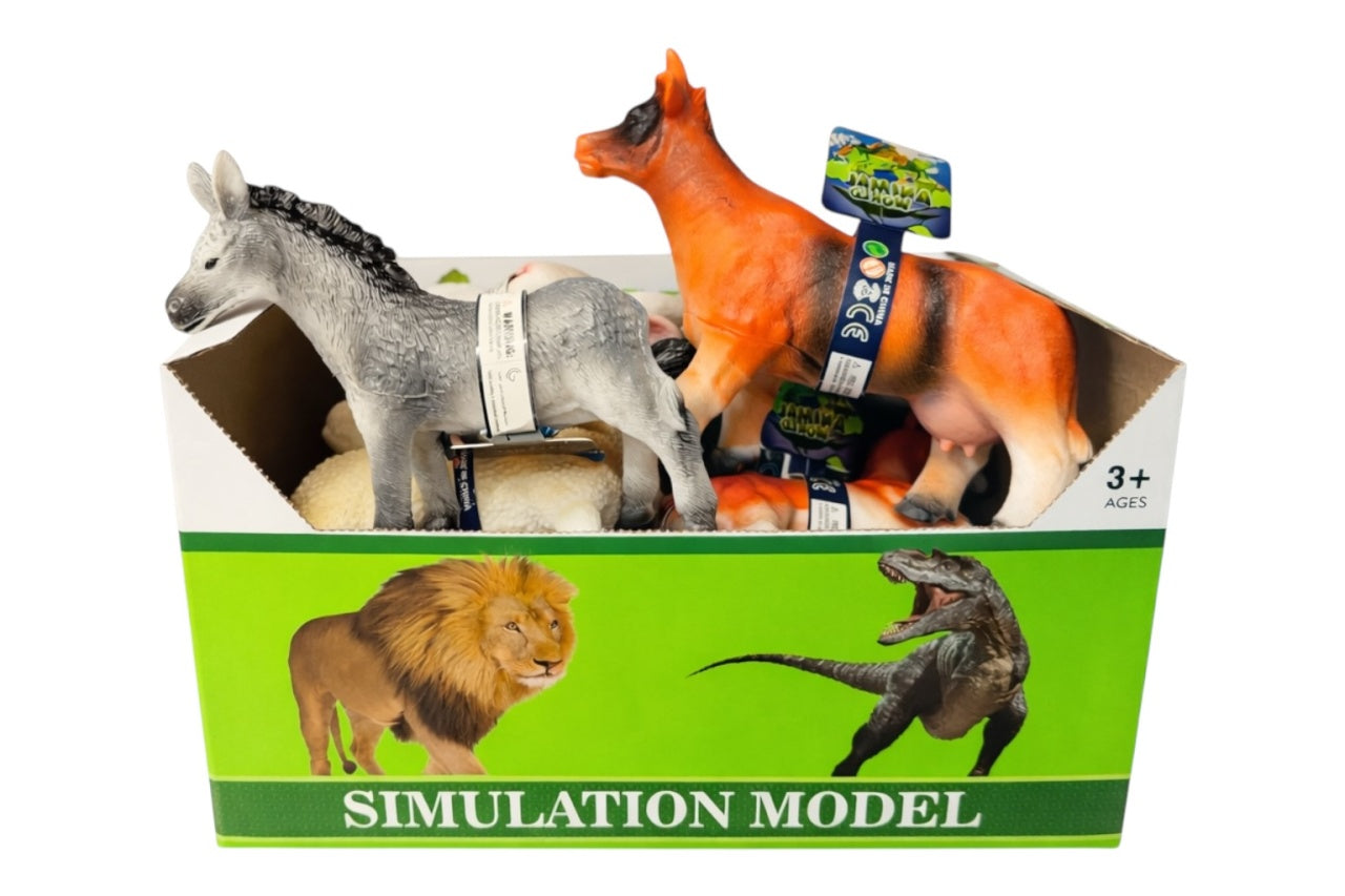 Set 12 Figurine Animale Domestice Realistice Din Plastic Educativ și Interactiv