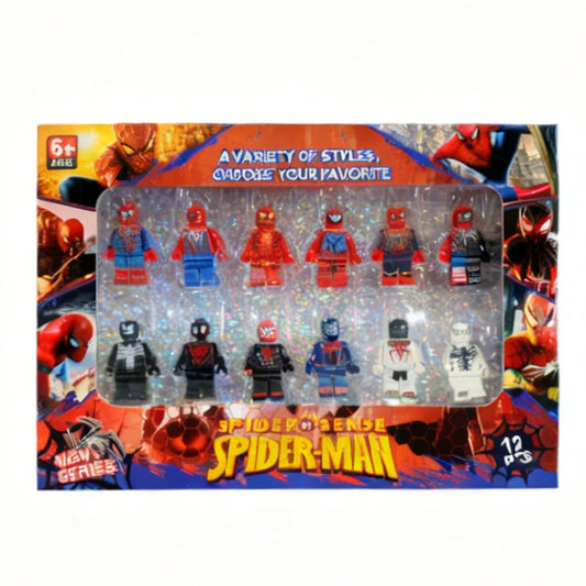Set 12 figurine eroi diversi compatibile jocuri constructii, multicolor