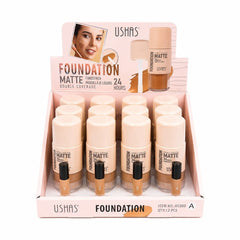 Set 12 Fond de Ten Mat USHAS – 4 Nuanțe, Acoperire Mare, Rezistență 24H