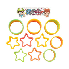 Set 12 Forme Rainbow Magic pentru Joaca Creativa , Inimi Stele Flori