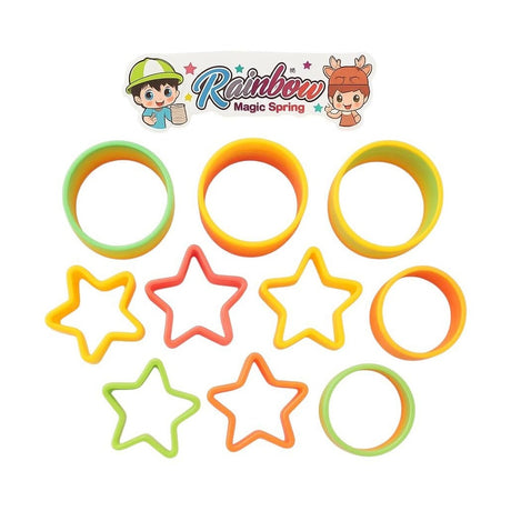 Set 12 Forme Rainbow Magic pentru Joaca Creativa , Inimi Stele Flori