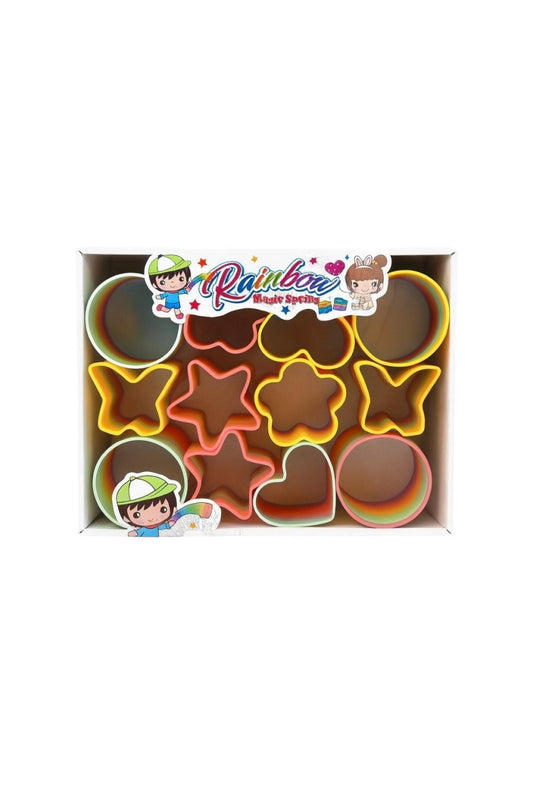 Set 12 Forme Rainbow Magic pentru Joaca Creativa , Inimi Stele Flori