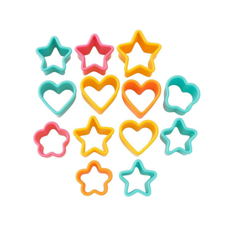 Set 12 Forme Rainbow pentru Joaca si Creativitate , Inimi, Stele, Floare
