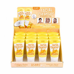 Set 12 Geluri de Curățare Facială USHAS cu Proteină de Colagen – Cleanser pentru Față, Curățare și Hidratare