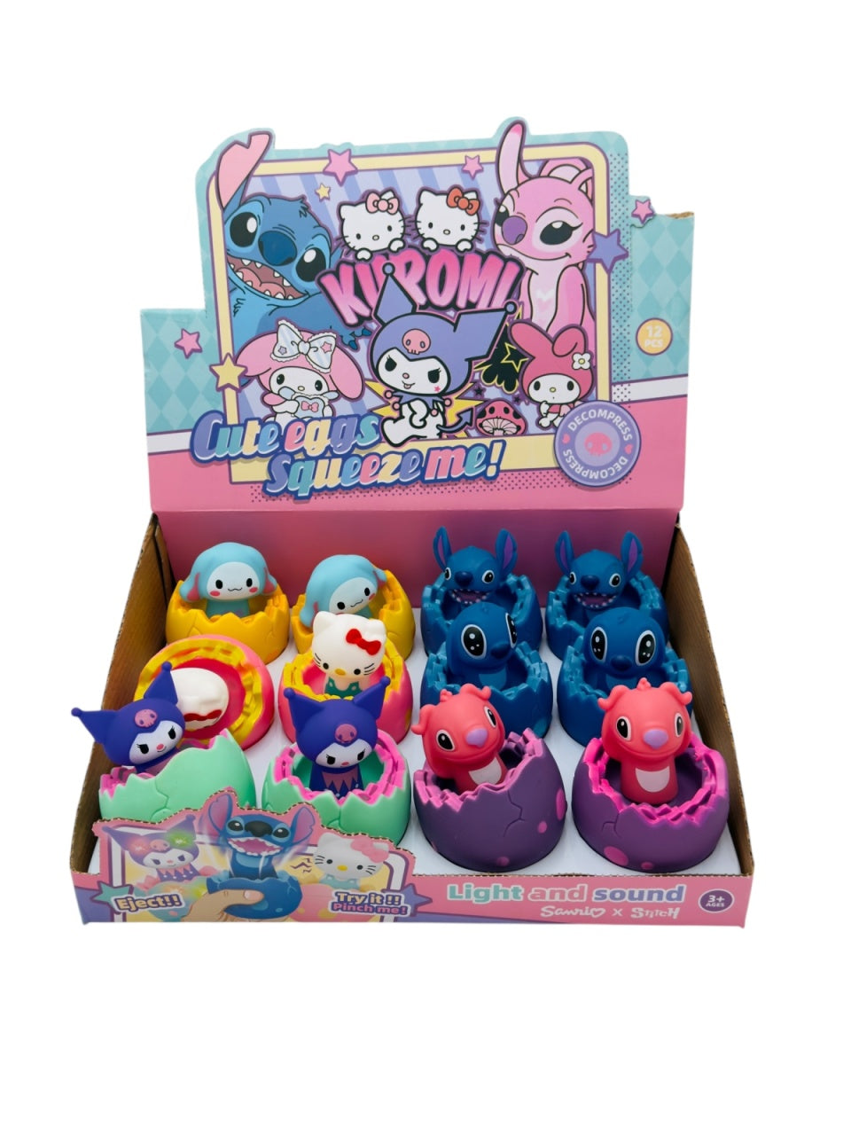 Set 12 jucarii antistres cu lumini si sunet , jucarii saltarete colorate