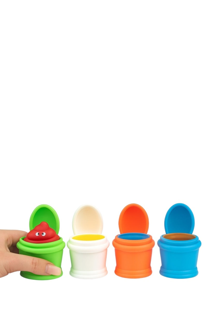 Set 12 Jucarii Antistres cu Pasta Ridicabila , Mini recipient cu capac, culori mixte
