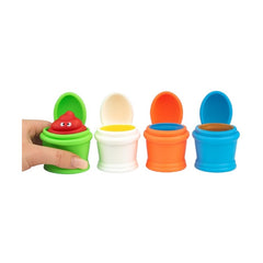 Set 12 Jucarii Antistres cu Pasta Ridicabila , Mini recipient cu capac, culori mixte