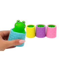Set 12 Jucarii Baita cu Broscuta Senzoriala , Culori Pastel si Material Moale