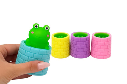 Set 12 Jucarii Baita cu Broscuta Senzoriala , Culori Pastel si Material Moale