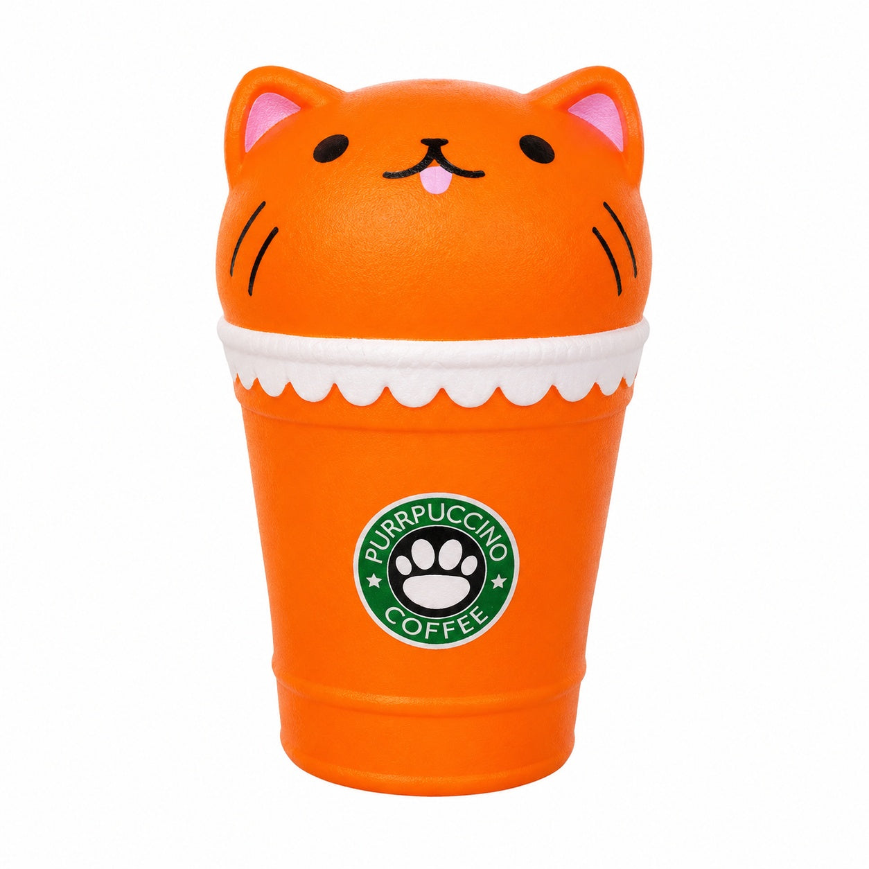 Set 12 jucarii Squishy Purrpuccino Antistres 14cm, Slow Rising, Model Pisicuta Cafea
