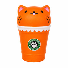 Set 12 jucarii Squishy Purrpuccino Antistres 14cm, Slow Rising, Model Pisicuta Cafea