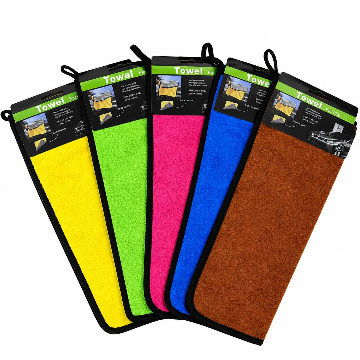 Set 12 Lavete Auto din Microfibra 30x40 CM, Diferite Culori, Foarte Absorbante
