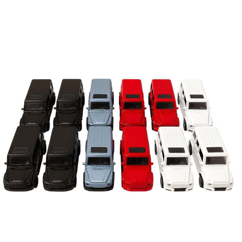 Set 12 Masinute metalice SUV QHT, Pull Back, 4 culori, 7 cm