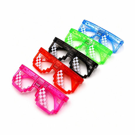 Set 12 ochelari LED, lumini colorate, culori mixte